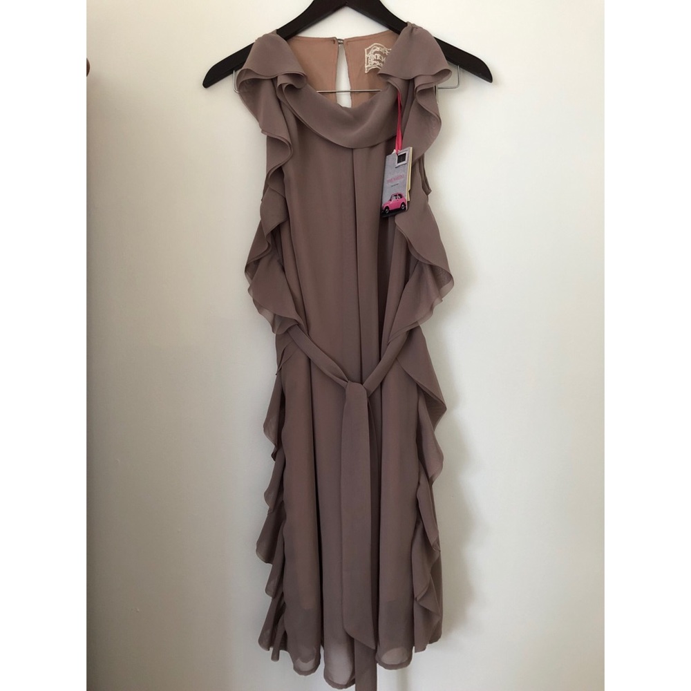 NWT Pink Martini Beige Frill Dress